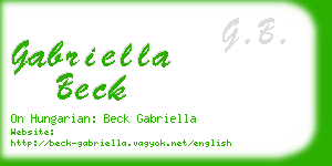 gabriella beck business card